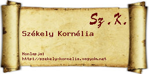 Székely Kornélia névjegykártya
