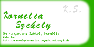 kornelia szekely business card